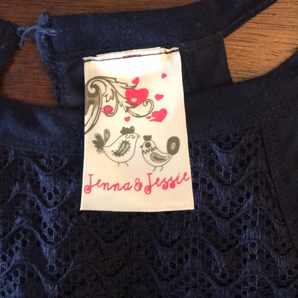 Jenna & Jessie - navy size 10 girls dress - Picture 5 of 5